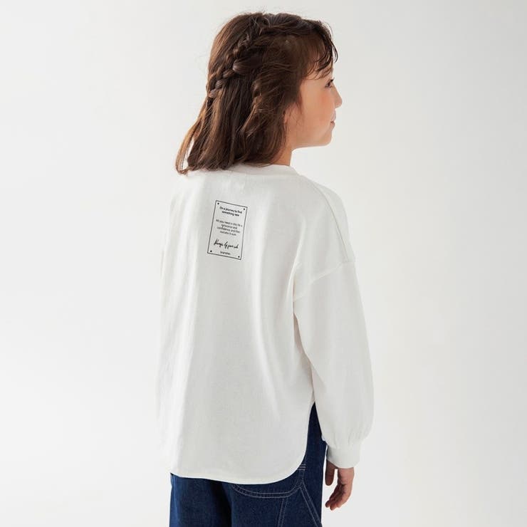 オフホワイト | BIGシルエット長袖Tシャツ 150cm 男の子 | ブランシェス
