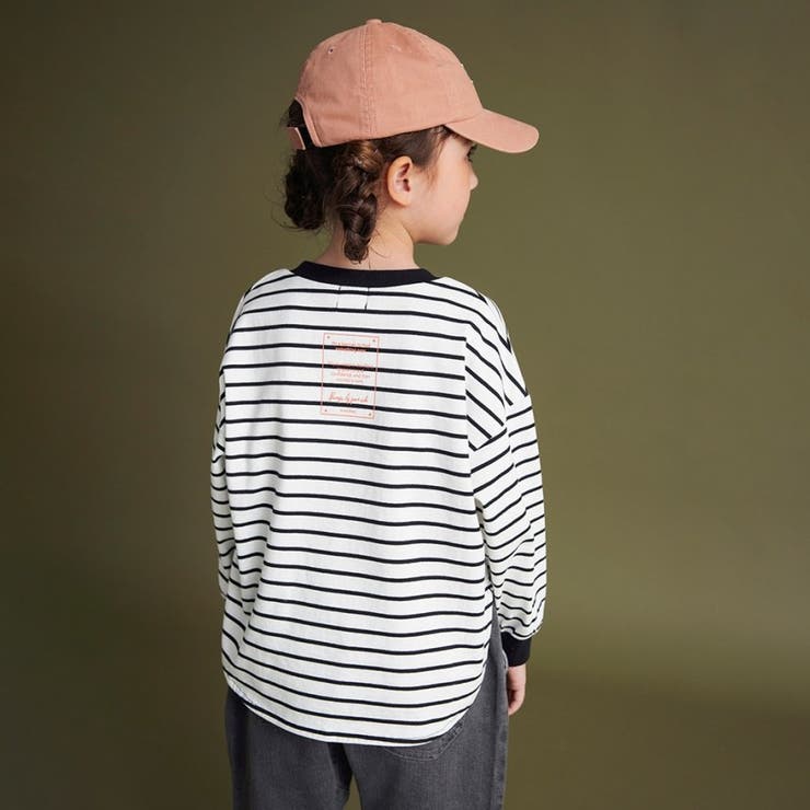 ボーダー | BIGシルエット長袖Tシャツ 150cm 男の子 | ブランシェス