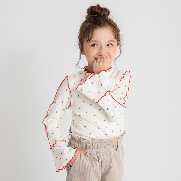 アイボリー | もちもちニットソー 長袖Tシャツ ロンT 女の子 秋物 冬物 インナー | ブランシェス
