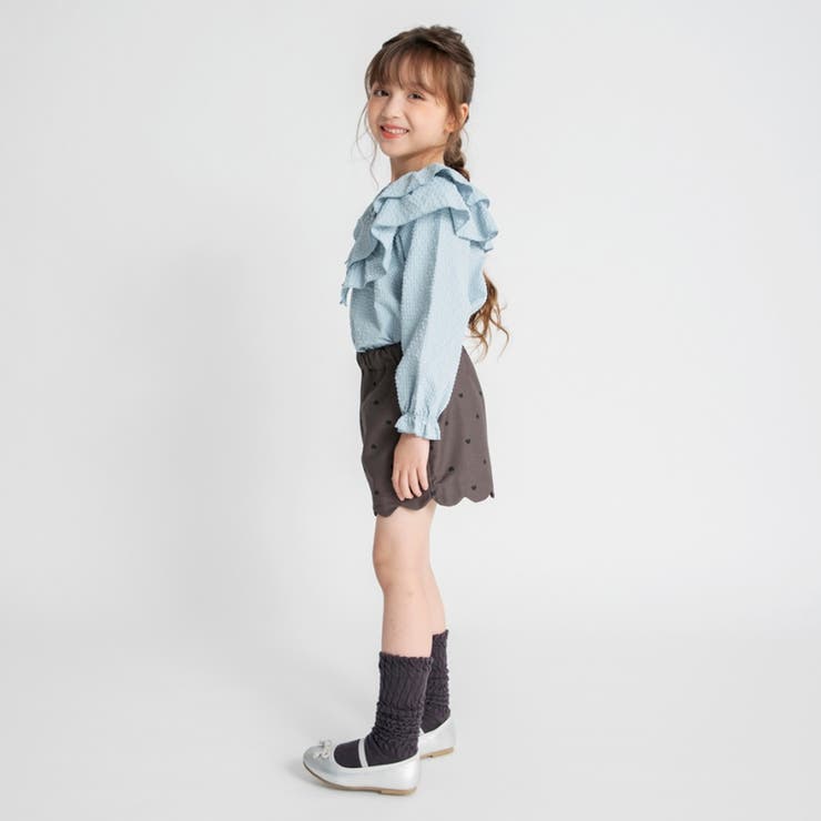 チェック柄フリルブラウス 150cm 女の子 | ブランシェス | 詳細画像17 