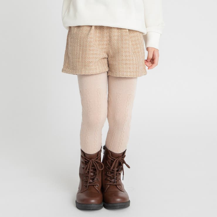 ブラウン | ツイード ショートパンツ 女の子 秋物 冬物 150cm | ブランシェス