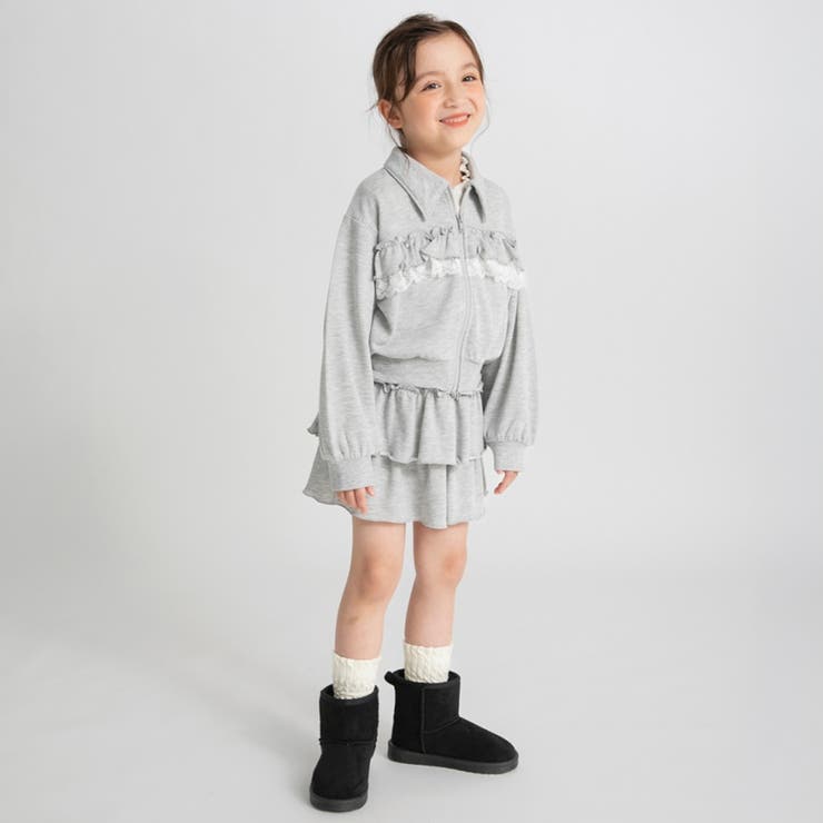 裏毛フリルスカート 150cm セットアップ対応 スウェット 女の子 | ブランシェス | 詳細画像14 