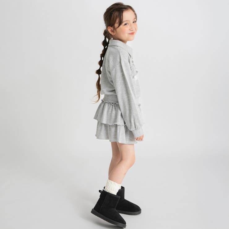 裏毛フリルスカート 150cm セットアップ対応 スウェット 女の子 | ブランシェス | 詳細画像16 