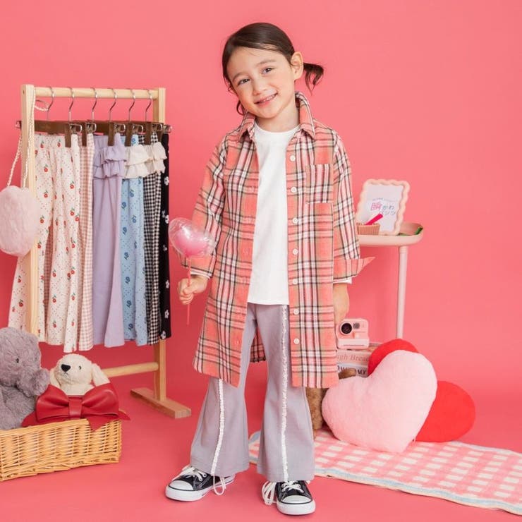 チェック柄シャツワンピース 150cm 女の子 カジュアル 重ね着 | ブランシェス | 詳細画像11 