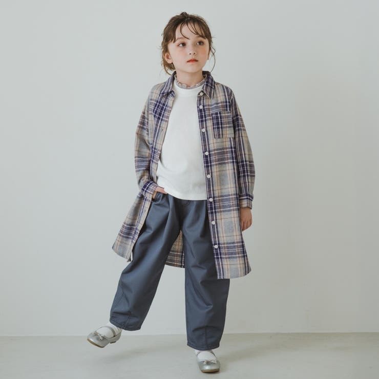 チェック柄シャツワンピース 150cm 女の子 カジュアル 重ね着 | ブランシェス | 詳細画像3 