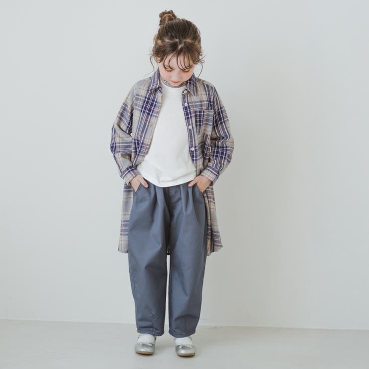 チェック柄シャツワンピース 150cm 女の子 カジュアル 重ね着 | ブランシェス | 詳細画像4 
