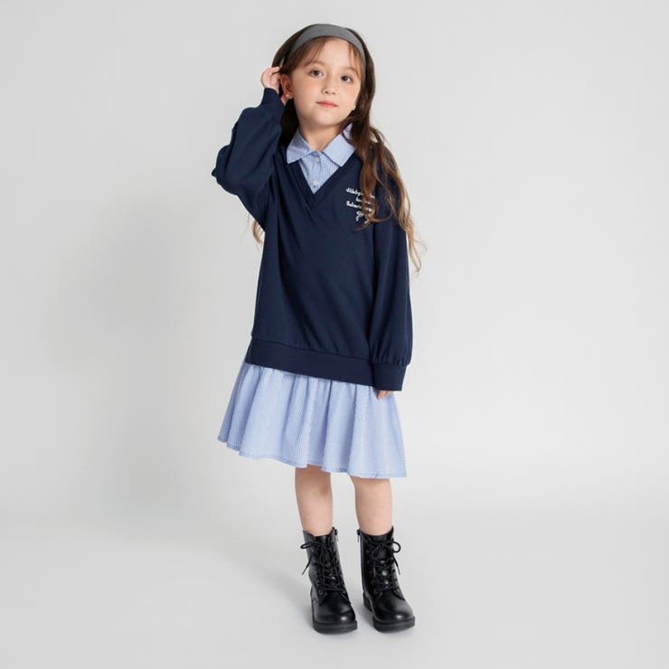 【おそろい】レイヤード風ワンピース 150cm 女の子 | ブランシェス | 詳細画像4 