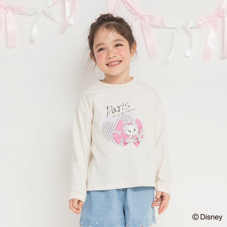 アイボリー | 【Disney / ディズニー】おしゃれキャット / マリー / 長袖Tシャツ | ブランシェス