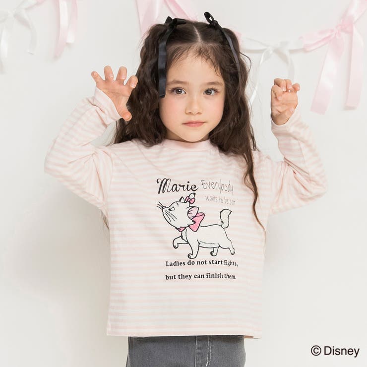 ボーダー | 【Disney / ディズニー】おしゃれキャット / マリー / 長袖Tシャツ | ブランシェス