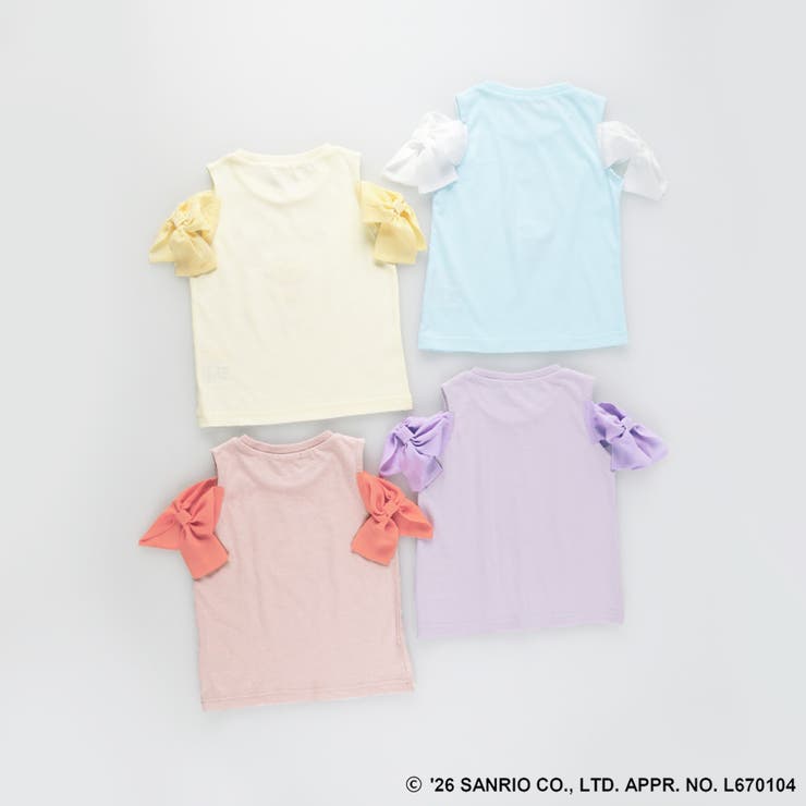 【サンリオキャラクターズ】シフォン肩あきトップス Tシャツ ハローキティ | ブランシェス | 詳細画像12 