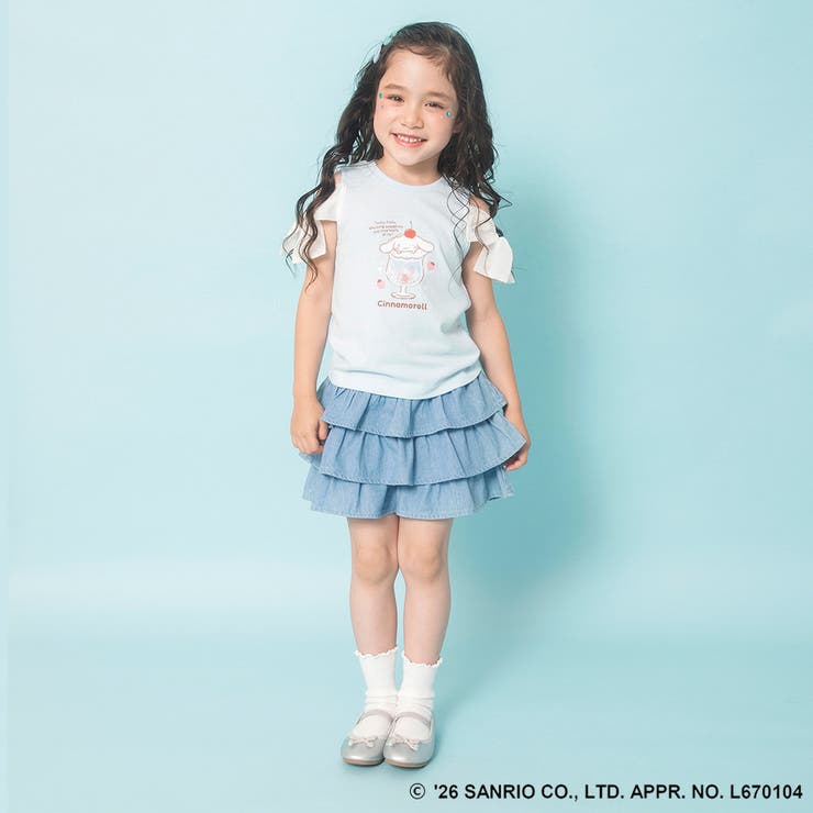 【サンリオキャラクターズ】シフォン肩あきトップス Tシャツ ハローキティ | ブランシェス | 詳細画像14 