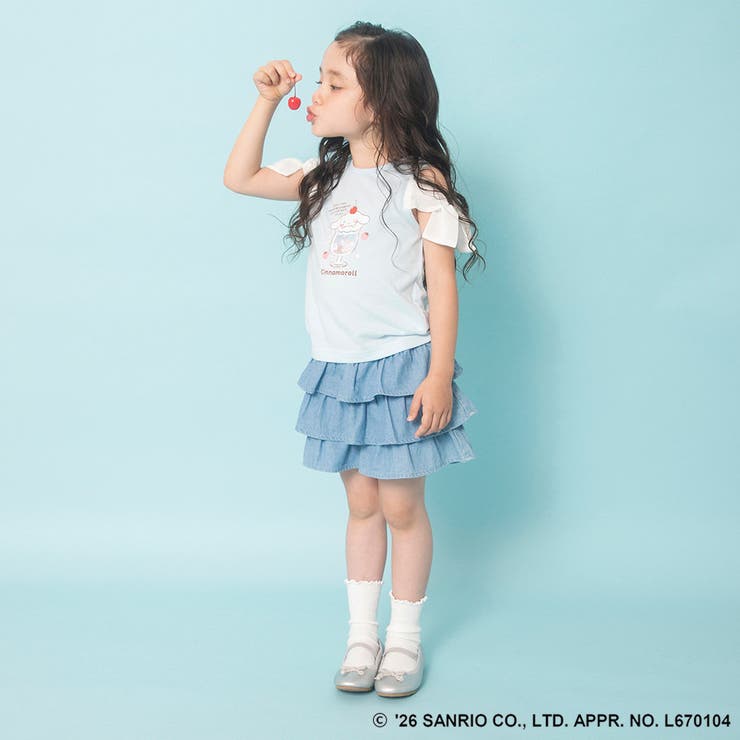 【サンリオキャラクターズ】シフォン肩あきトップス Tシャツ ハローキティ | ブランシェス | 詳細画像15 