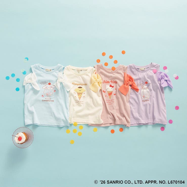 【サンリオキャラクターズ】シフォン肩あきトップス Tシャツ ハローキティ | ブランシェス | 詳細画像20 