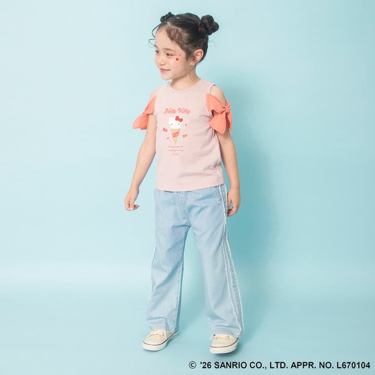 【サンリオキャラクターズ】シフォン肩あきトップス Tシャツ ハローキティ | ブランシェス | 詳細画像23 