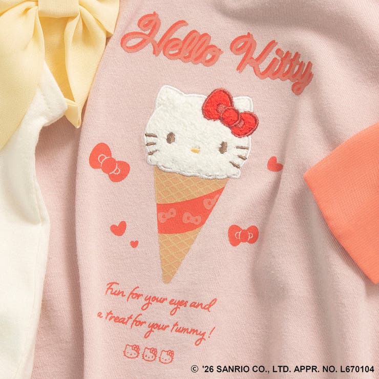 【サンリオキャラクターズ】シフォン肩あきトップス Tシャツ ハローキティ | ブランシェス | 詳細画像26 