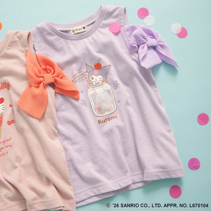 【サンリオキャラクターズ】シフォン肩あきトップス Tシャツ ハローキティ | ブランシェス | 詳細画像28 