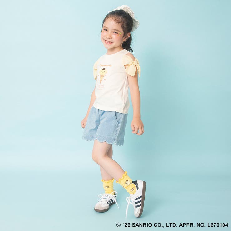 【サンリオキャラクターズ】シフォン肩あきトップス Tシャツ ハローキティ | ブランシェス | 詳細画像4 