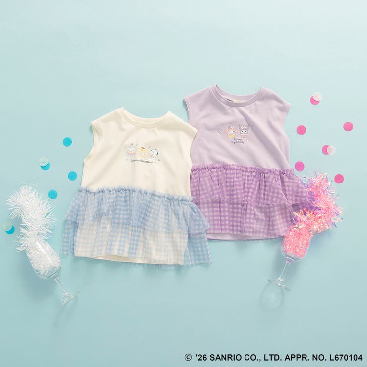 【サンリオキャラクターズ】裾ティアードフリルトップス Tシャツ ポムポムプリン | ブランシェス | 詳細画像22 
