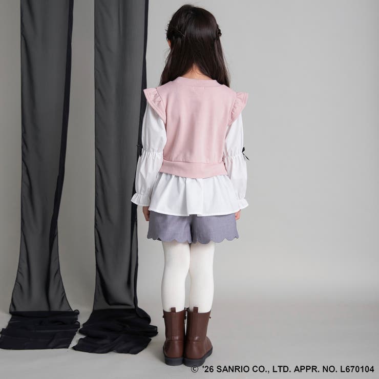 【サンリオキャラクターズ】ハローキティレイヤード風チュニック 女の子 モノトーン | ブランシェス | 詳細画像6 