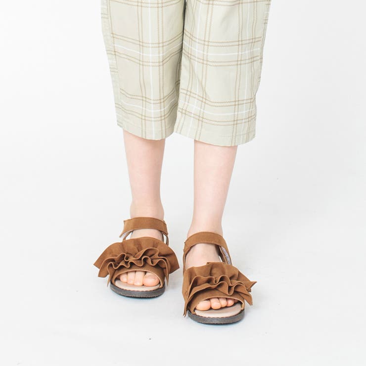 キャメル | フリルサンダル 子供服 キッズ | ブランシェス