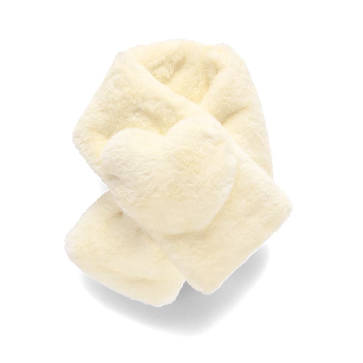 ハート型フェイクファーマフラー | ブランシェス | 詳細画像2 