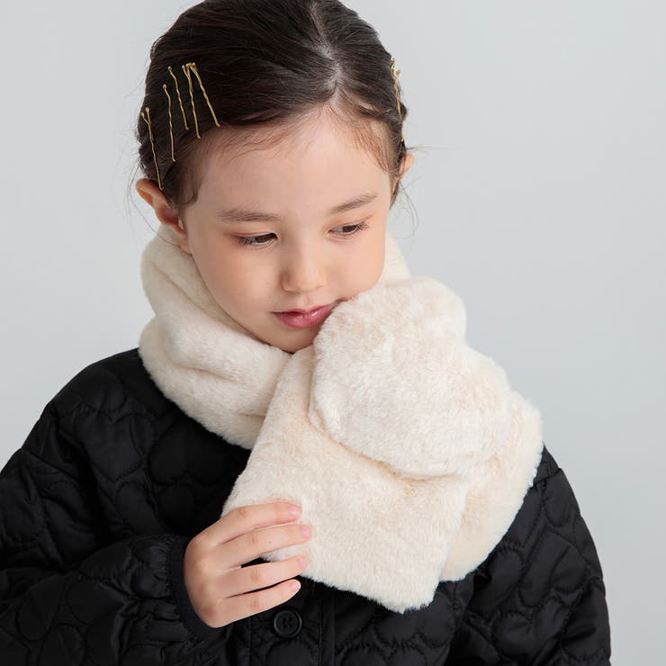 ハート型フェイクファーマフラー | ブランシェス | 詳細画像6 