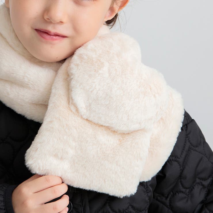 ハート型フェイクファーマフラー | ブランシェス | 詳細画像7 