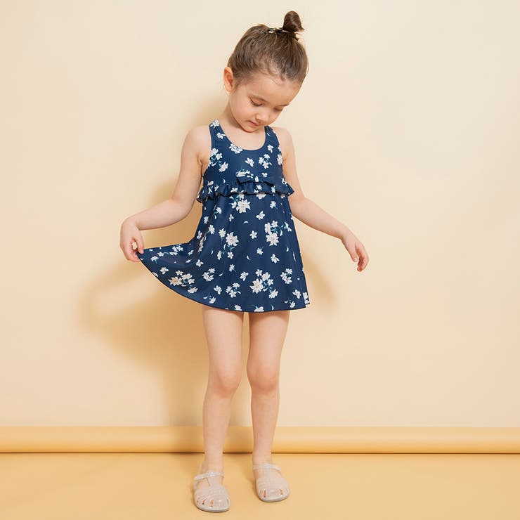 【水着】サンドレス風総柄 ワンピース/花柄/ギンガム チェック | ブランシェス | 詳細画像15 