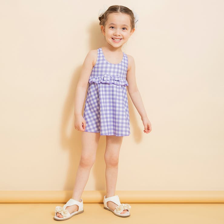 【水着】サンドレス風総柄 ワンピース/花柄/ギンガム チェック | ブランシェス | 詳細画像21 