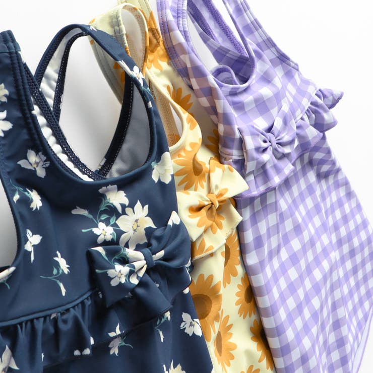 【水着】サンドレス風総柄 ワンピース/花柄/ギンガム チェック | ブランシェス | 詳細画像6 