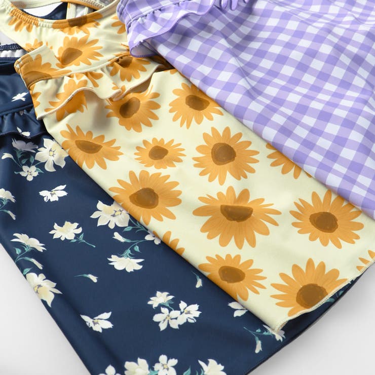 【水着】サンドレス風総柄 ワンピース/花柄/ギンガム チェック | ブランシェス | 詳細画像7 