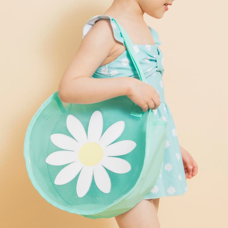 サックス | 【水着】サークル型/プールバッグ/プール/海水浴/スイミング/ラメ/花柄/猫 | ブランシェス