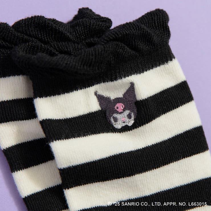 ワンポイント刺しゅうハイソックス マイメロ クロミ | ブランシェス | 詳細画像3 