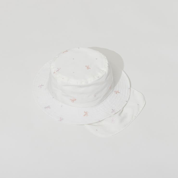 アイボリー | 日よけ付き刺しゅうハット | ブランシェス