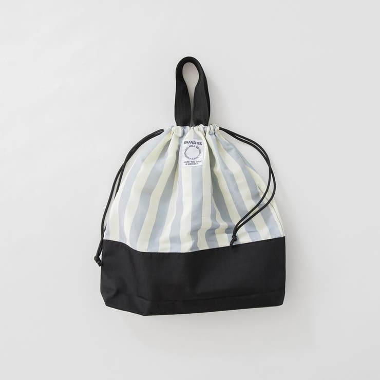 ブラック | 持ち手付き巾着/シューズバッグ/上履き 入れ/シューズ/通学/通園/バッグ | ブランシェス