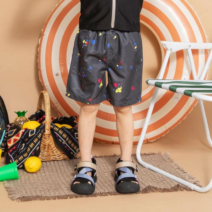 チャコールグレー | 【水着 / SWIM】スプラッシュ総柄サーフパンツ | ブランシェス