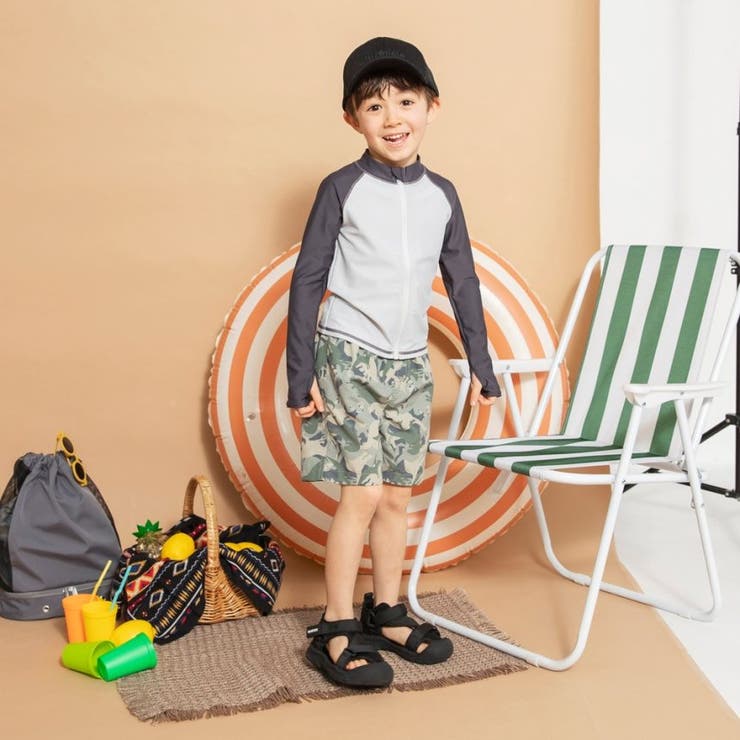 【水着 / SWIM】長袖ラッシュガード＆サーフパンツセット | ブランシェス | 詳細画像10 