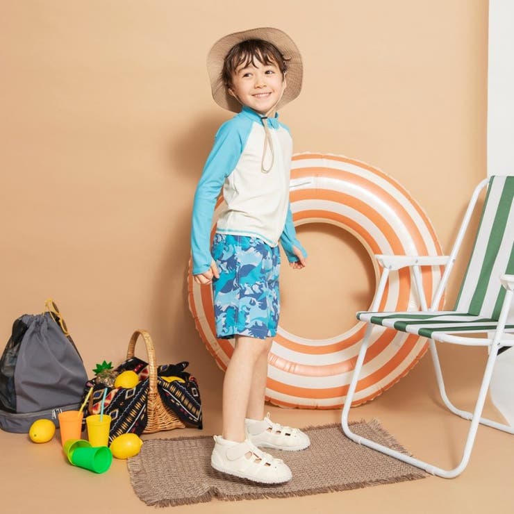 【水着 / SWIM】長袖ラッシュガード＆サーフパンツセット | ブランシェス | 詳細画像5 