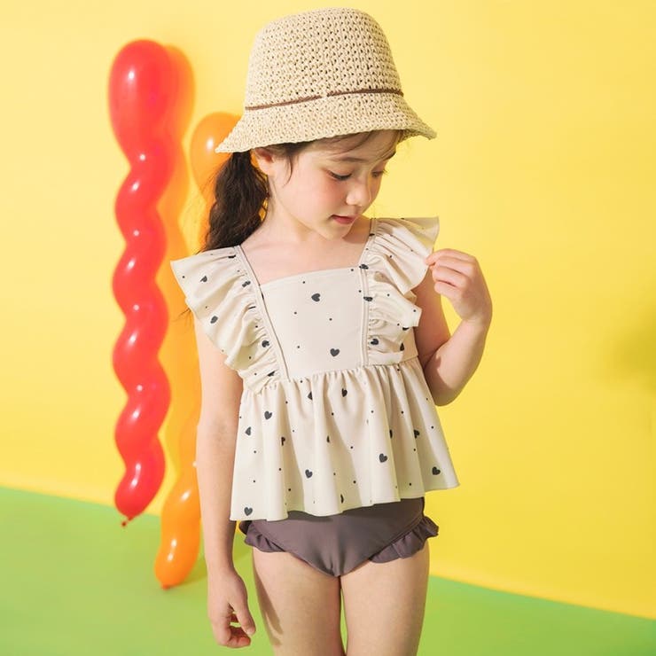 ベージュ | 【水着 / SWIM】フリルタンキニ | ブランシェス