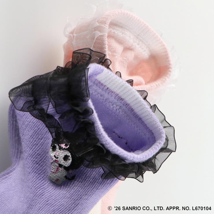 【サンリオキャラクターズ】ワンポイント刺繍 チュールフリルソックス メロクロ | ブランシェス | 詳細画像11 