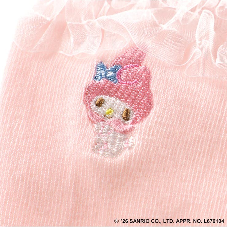 【サンリオキャラクターズ】ワンポイント刺繍 チュールフリルソックス メロクロ | ブランシェス | 詳細画像6 