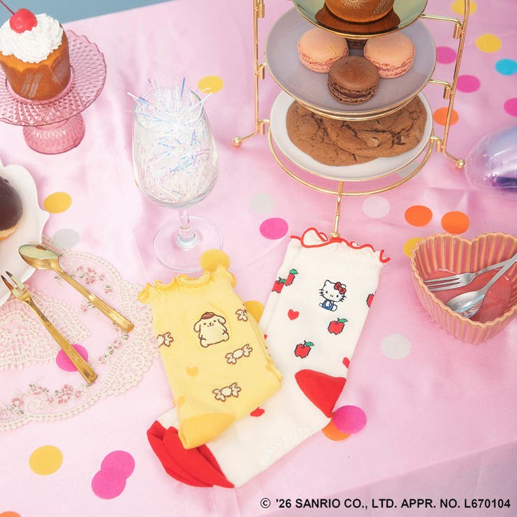 【サンリオキャラクターズ】ワンポイント刺繍 総柄ソックス ポムポムプリン | ブランシェス | 詳細画像9 