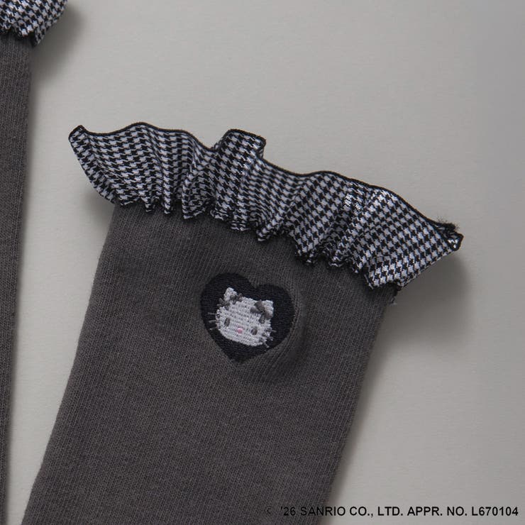 【サンリオキャラクターズ】ハート刺繍 フリル ハイソックス | ブランシェス | 詳細画像3 