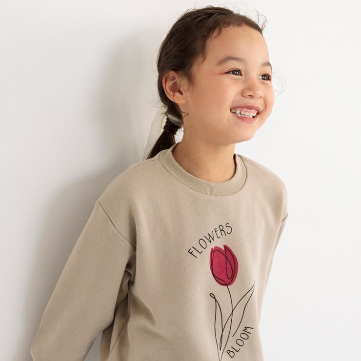 91ベージュ | 【DRC】あったかグラフィック裏起毛トレーナー スウェット | ブランシェス