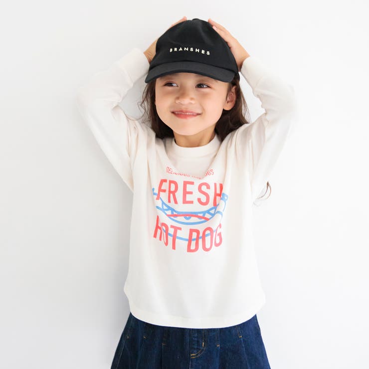 アイボリー | 【WEB限定/DRC】綿100％bコレグラフィック長袖Tシャツ ロンT | ブランシェス