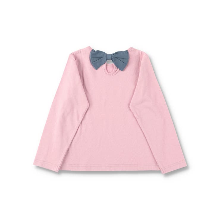 ピンク | 【WEB限定/DRC】綿100％バックリボンつき長袖Tシャツ ロンT | ブランシェス