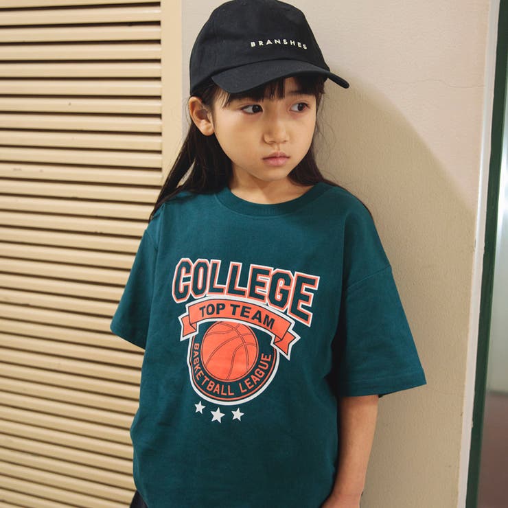 91:バスケ-グリーン | アソートグラフィック半袖BIGTシャツ | ブランシェス