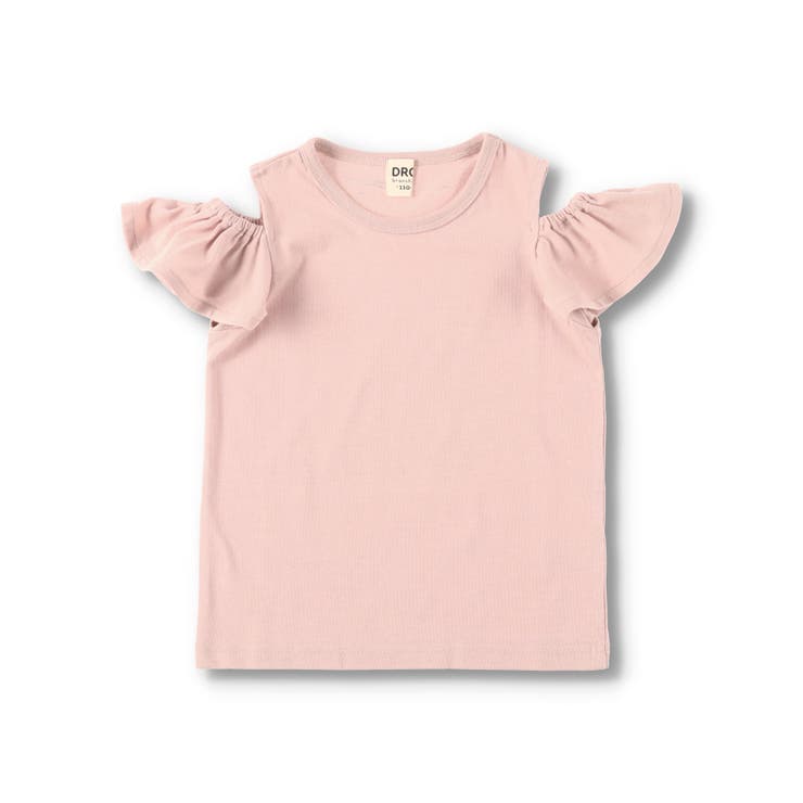 【WEB限定/DRC/やわらか天竺】肩あきフリル半袖Tシャツ | ブランシェス | 詳細画像2 