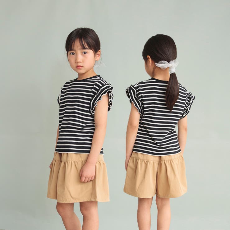 【WEB限定/DRC/やわらか天竺】袖タックフリル半袖Tシャツ | ブランシェス | 詳細画像29 