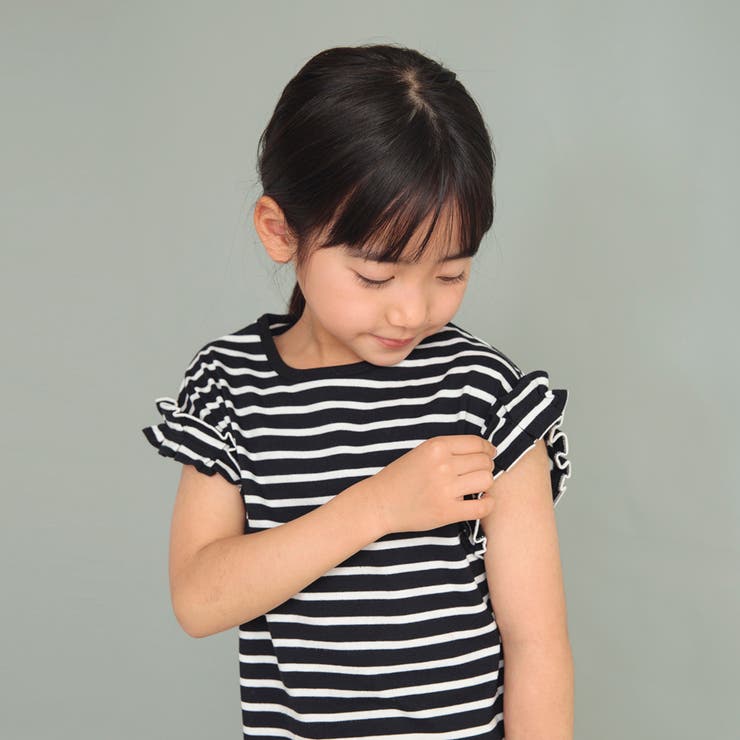 【WEB限定/DRC/やわらか天竺】袖タックフリル半袖Tシャツ | ブランシェス | 詳細画像30 